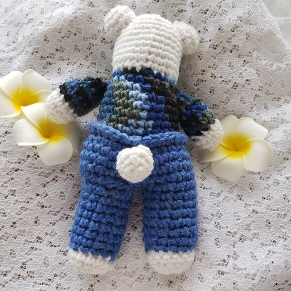 New Handmade Amigurumi Crochet White Koala Bear Stuffed Animal Toy Cute - Picture 2 of 5